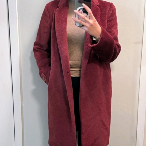 Babaton Jackets & Blazers - Babaton Burgundy Wool Coat